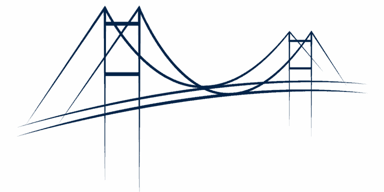 Illustration einer Brücke als Symbol für die Verbindung zwischen Unternehmen und Azubi-Talenten