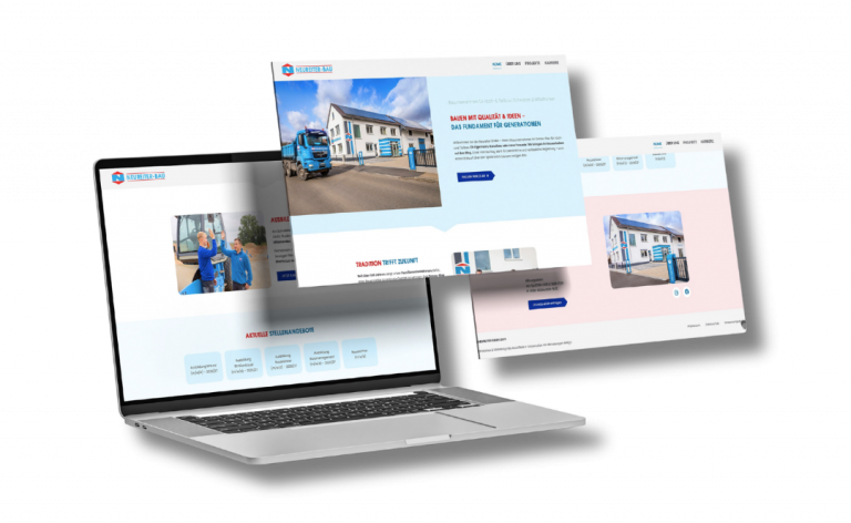 Neue Website mit Karriereseite eines Bauunternehmens als Maßnahme für Azubimarketing im Mittelstand